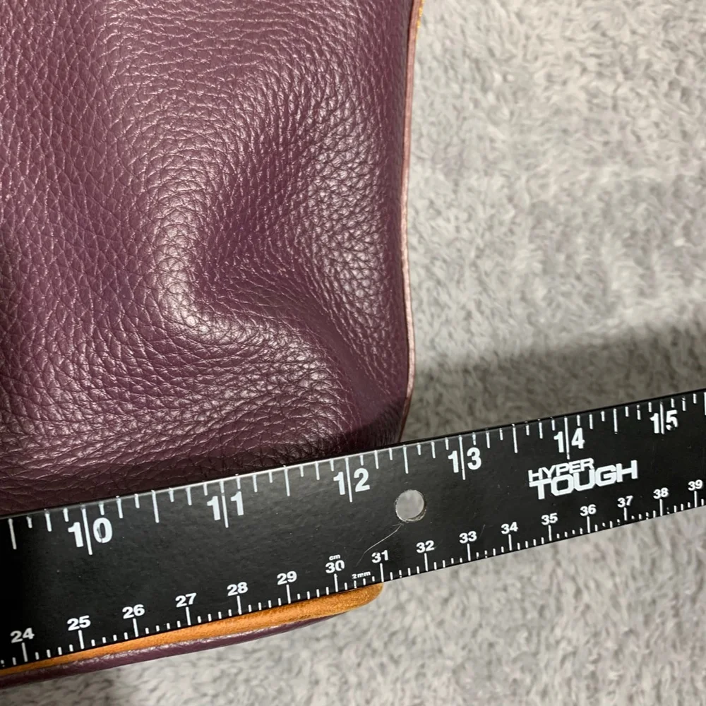 Dooney & Bourke Tote‎ Bag Womens Medium Plum Purple Pebble Leather Shopper Zip